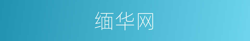 缅华网的同义词