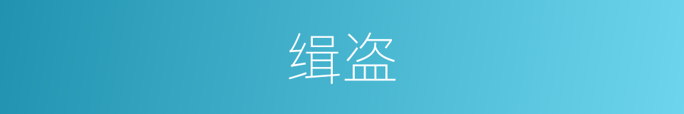 缉盗的意思