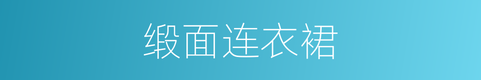 缎面连衣裙的同义词