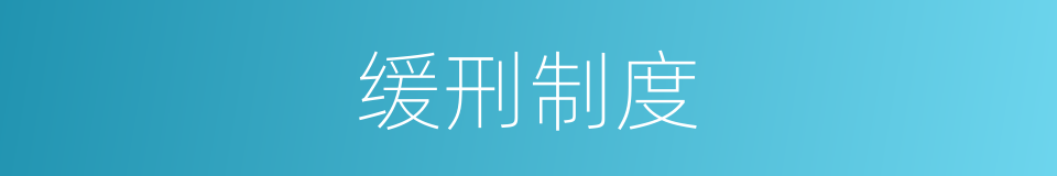 缓刑制度的同义词