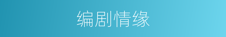 编剧情缘的同义词