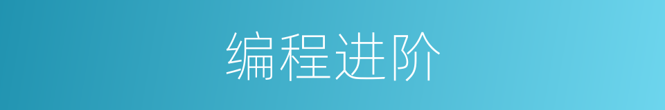 编程进阶的同义词