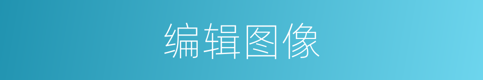 编辑图像的同义词