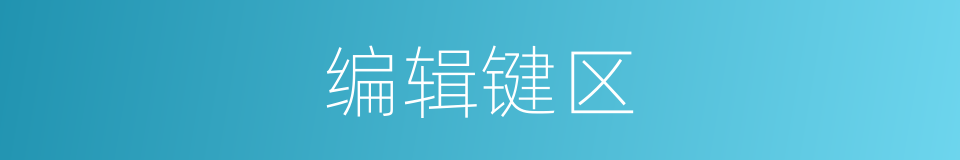 编辑键区的同义词