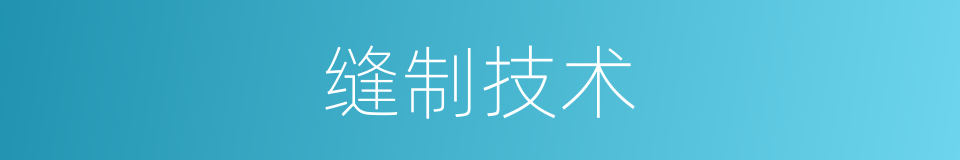 缝制技术的同义词