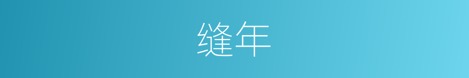 缝年的同义词