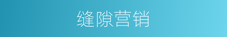 缝隙营销的同义词