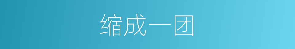 缩成一团的意思