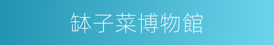 缽子菜博物館的同義詞