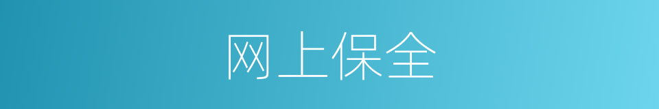网上保全的同义词