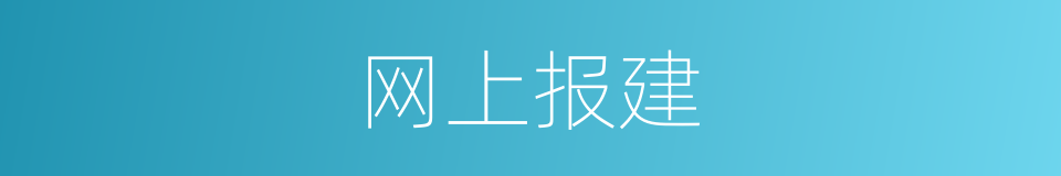 网上报建的同义词