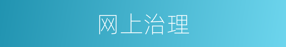 网上治理的同义词