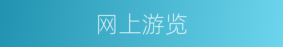 网上游览的同义词