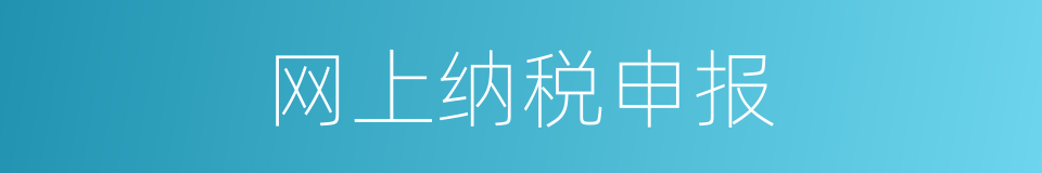网上纳税申报的同义词