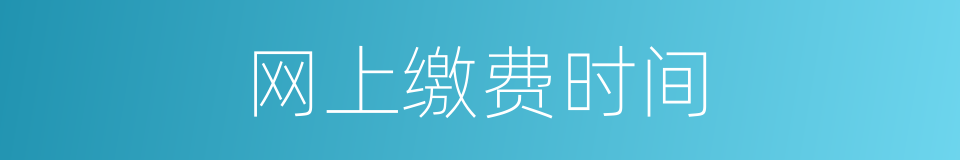 网上缴费时间的同义词