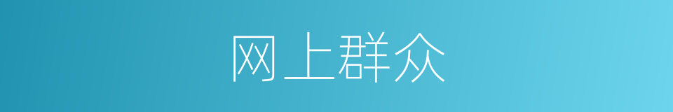 网上群众的同义词