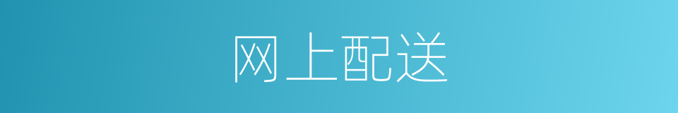 网上配送的同义词