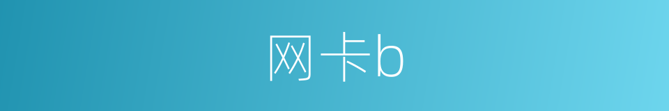 网卡b的同义词