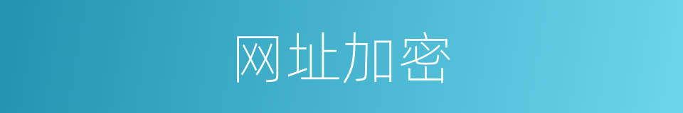 网址加密的同义词
