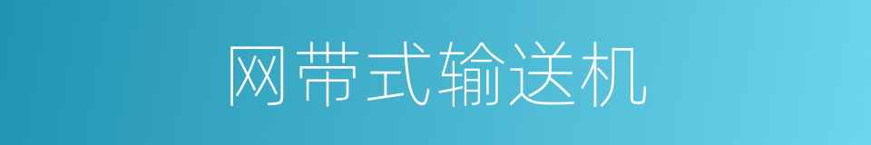 网带式输送机的同义词