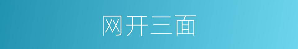 网开三面的意思