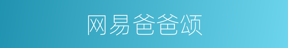 网易爸爸颂的同义词