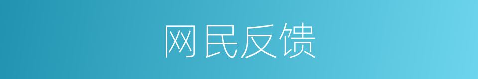 网民反馈的同义词
