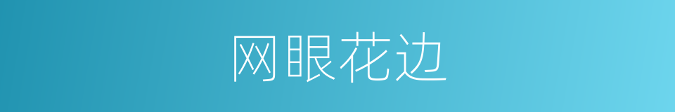 网眼花边的同义词