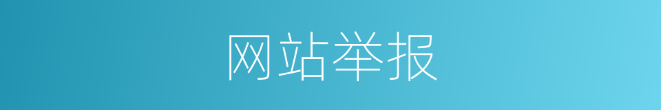 网站举报的同义词