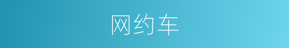 网约车的意思