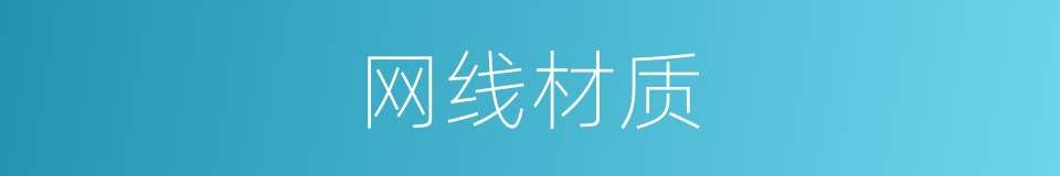 网线材质的同义词
