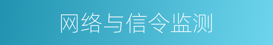 网络与信令监测的同义词