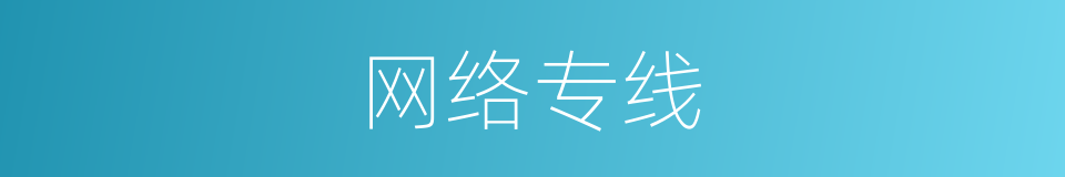 网络专线的同义词