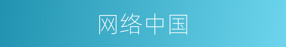 网络中国的同义词