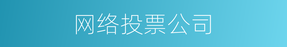 网络投票公司的同义词