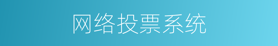 网络投票系统的同义词