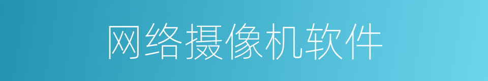 网络摄像机软件的同义词