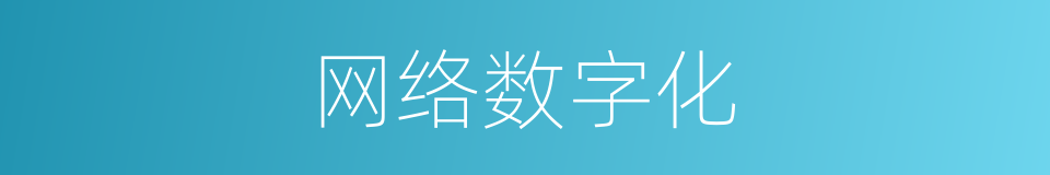 网络数字化的同义词