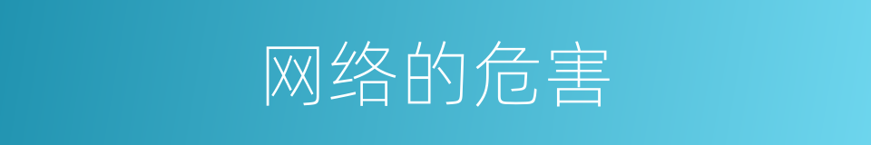 网络的危害的同义词