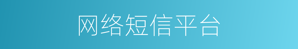 网络短信平台的同义词