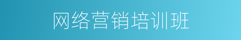 网络营销培训班的同义词