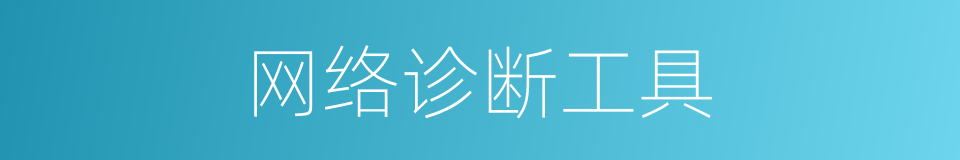 网络诊断工具的同义词