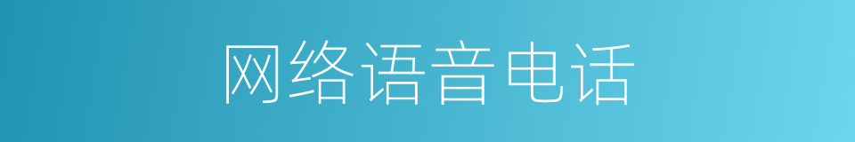 网络语音电话的同义词