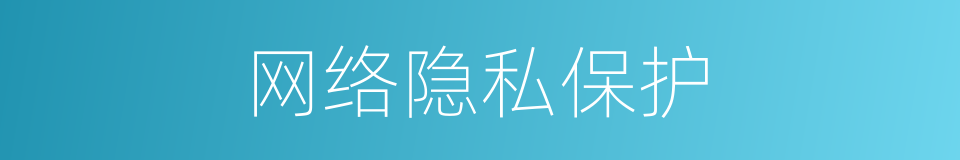 网络隐私保护的同义词