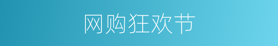 网购狂欢节的同义词