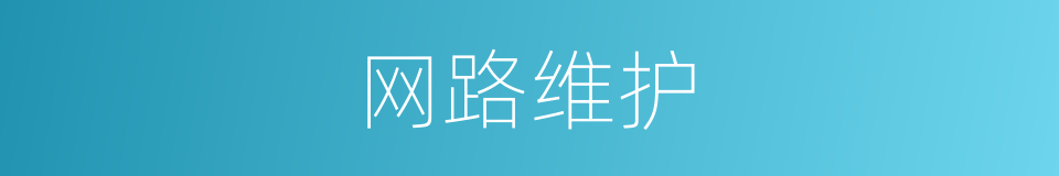 网路维护的同义词