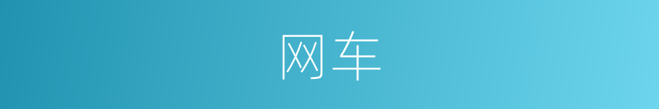 网车的意思