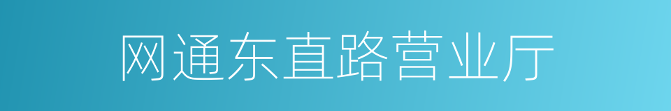 网通东直路营业厅的同义词