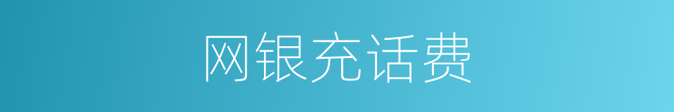 网银充话费的同义词