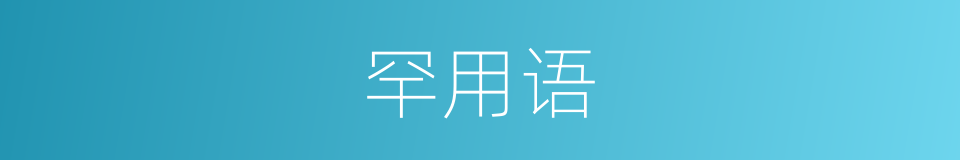 罕用语的意思